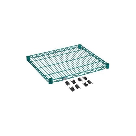 Global Equipment Nexel S2124G Poly-Green Epoxy Wire Shelf 24"W x 21"D 711095